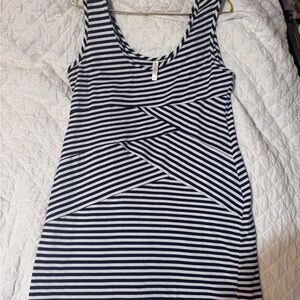 Navy and White Striped  Summer, Sun Dress. Nautical
